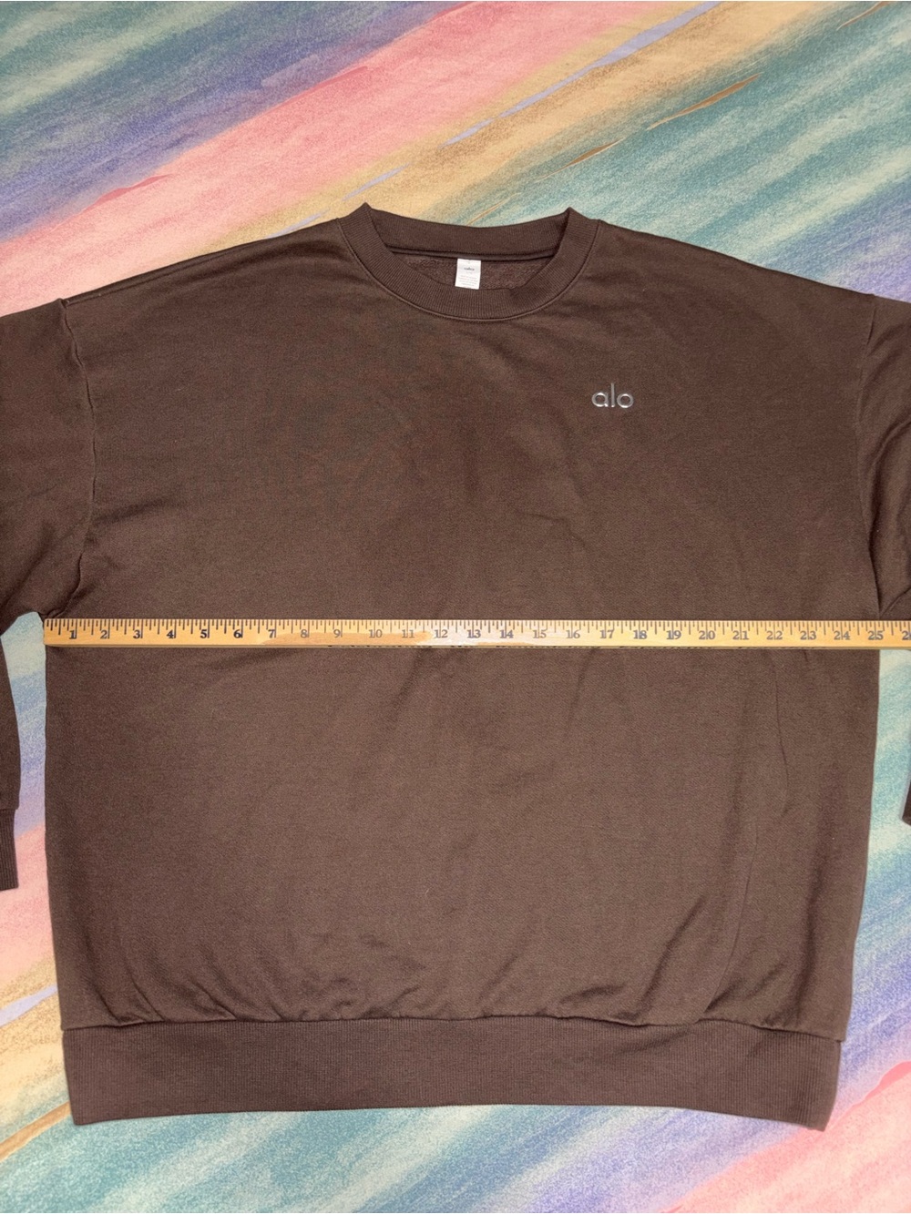 Alo Accolade Crew Neck Pullover Espresso Size L - Picture 4 of 6